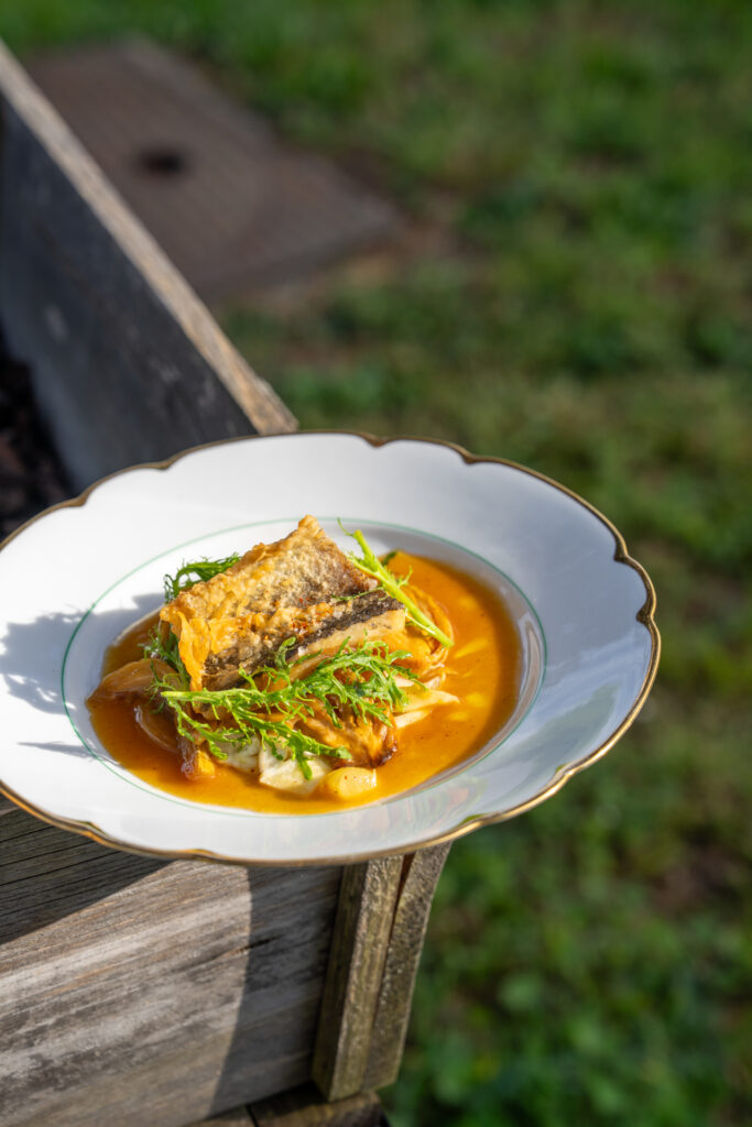 Plat cuisiné de l'Auberge de Confignon